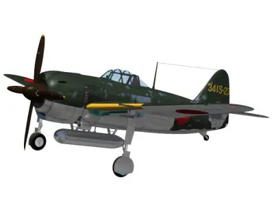 Kawanishi N1K1-Ja Shiden Type11 kou 3D model