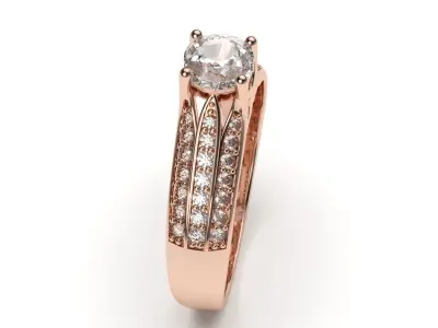 solitaire with ring sizes  8 part S22 3D print model