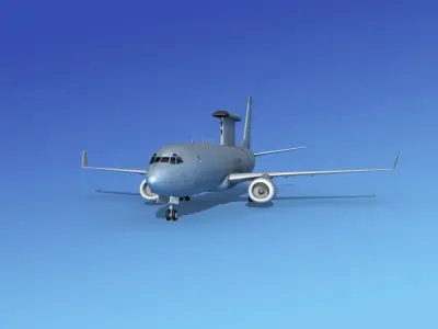 Boeing E-8 Posiedon AEWS USAF 3D model