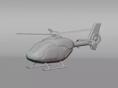Cartoon Helicopter Low-poly 3D model by crop3dbusiness