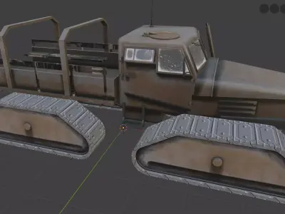 snowcat truck Low-poly 3D model