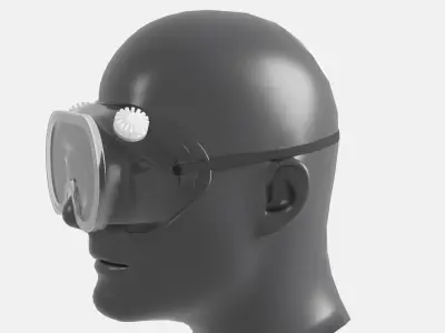 Safety Goggles Low-poly 3D model