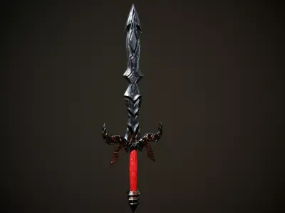 Stylized Sword V2 GameReady Free low-poly 3D model