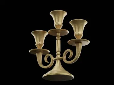 Candle Holder Low-poly 3D model