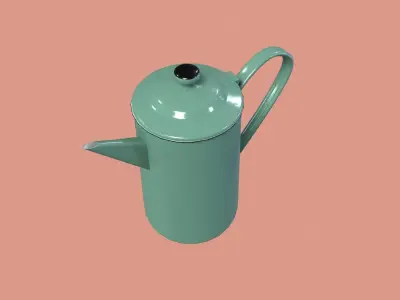 Antique Tea Pot  Low-poly 3D model