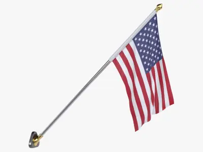  United States Cloth Flag Wall Mount Animated 