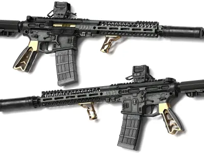 KGM R556A2 Suppressor 5 56 Low-poly 3D model