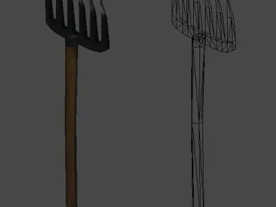 Simple farm tools1 Low-poly 3D model