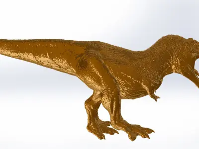 T Rex model golden - Free 3D model
