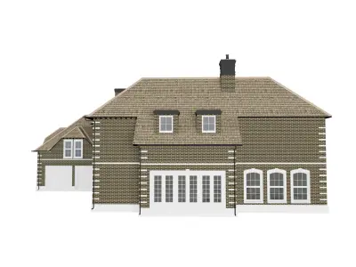 English House bricks Low-poly 3D model