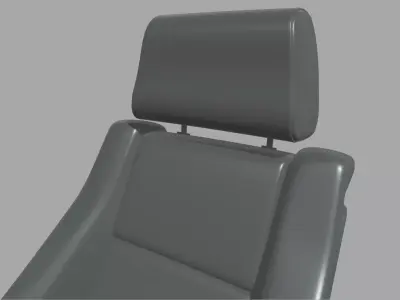 Car Seat 024 Low-poly 3D model
