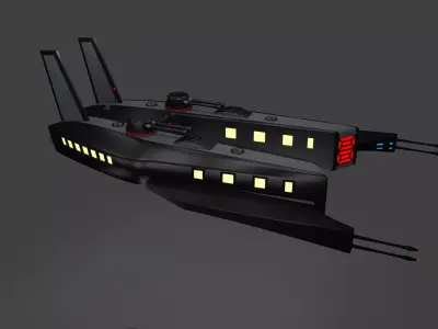 Spaceship 3D model 10