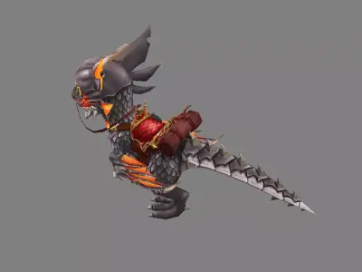 Mount - Dino Type 03 Low-poly 3D model