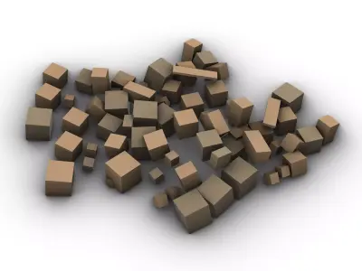 Cardboard Box Free 3D model purchase