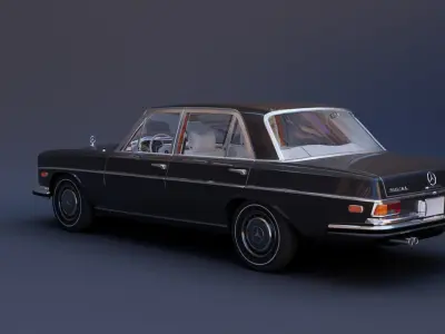 Mercedes Benz 300 SEL-560SEL Free low-poly 3D model