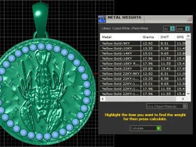 SCORPIO INSECT PENDANT 3D PRITNABLE MODEL 3D print model