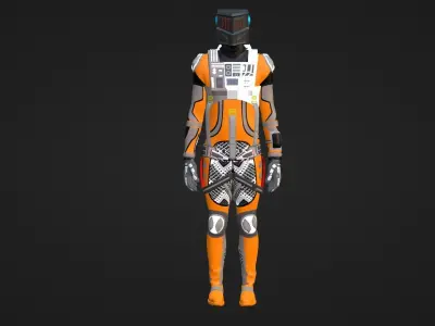 Robot Soldier - Assault Soldier Low-poly 3D model 30