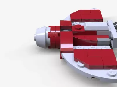 Lego T-6 Jedi Shuttle Low-poly 3D model