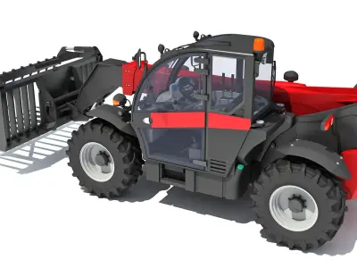  Hydraulic Telehandler Forklift 3D model