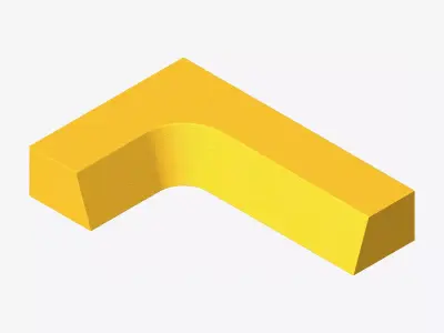 Seating - Contemporary - Three - Corner - Backrest - Left Low-poly 3D model purchase