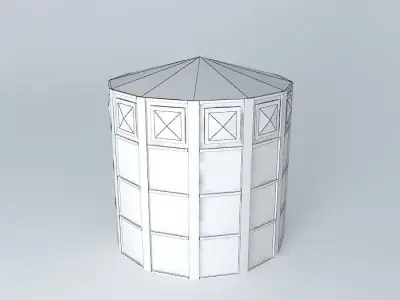 Silo for wood chips Free 3D model