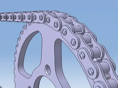 Chain and Sprocket DID O-RING YBR 125 05-08 Free 3D model