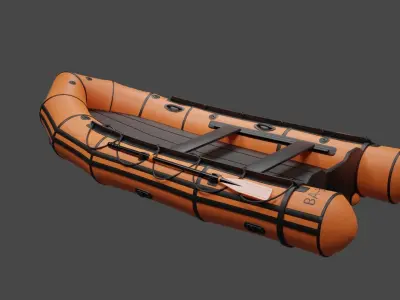 Inflatable Boat - Lifeboat 3D model