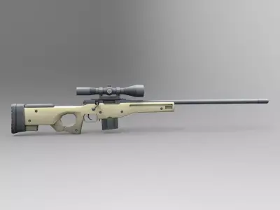 AWP Ivory Low Poly Mobile Game Ready model Low-poly 3D model