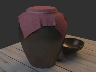 pitcher Jar bottle Jug  Wine Jar antique art water wine 3D model