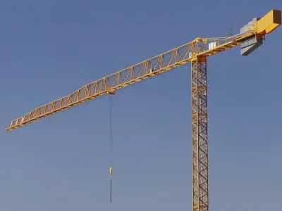 Flat Top Tower Crane 4 - Construction Crane 3D model