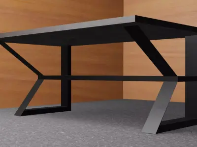 Industrial Elegance Worktable 3D model