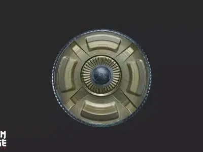 Medieval Round Shield Low-poly 3D model buy