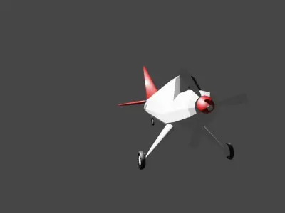 Airplane with propellers Free 3D model