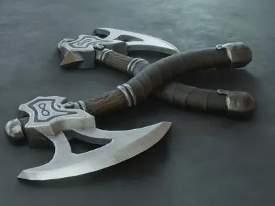 Infinity Ax Low-poly 3D model