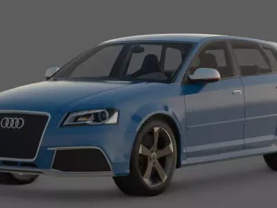 2012 Audi RS3 Sportback 3D Model  The Original Hot Hatch Killer Low-poly 3D model