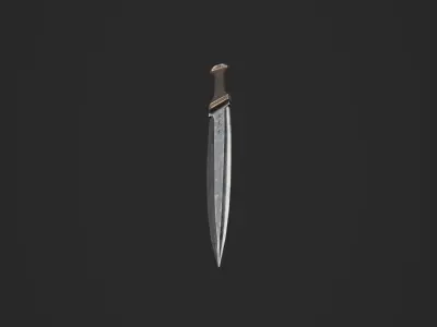 Viking knife Low-poly 3D model purchase