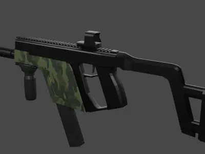 Vector Gun Free low-poly 3D model