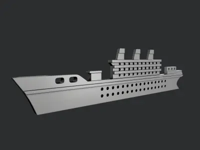 STL models for 3D printing and CNC Ship Liner 3D print model