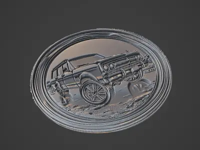 Car Pendant Medallion 3D print model 84