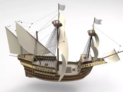 Sailing Ship Type C 3D model