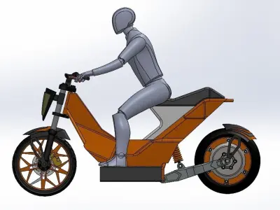 Electric Scooter Bike 3D model