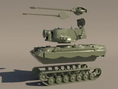 Flakpanzer Gepard Anti-aircraft for 3D print 3D print model