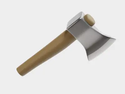 Axe 3d model Low-poly 3D model get