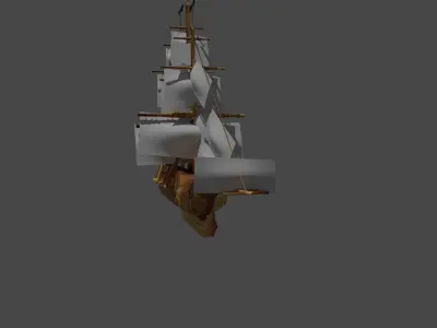 Sailboat Low-poly 3D model