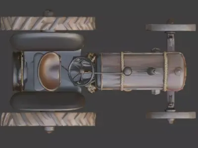 Frontier Nomad Tractor Low-poly 3D model