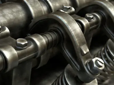 Engine rigged animated model 3D model