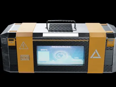 sci-fi crate army for game  Low-poly 3D model