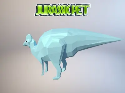 Corythosaurus casuarius Low-poly 3D model