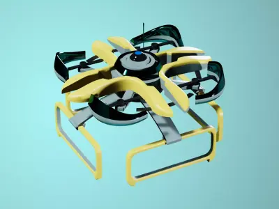 Warehouse Drone  Low-poly 3D model