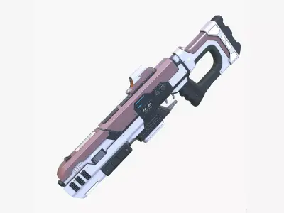Laser Rifle Gun PBR Low-poly 3D model